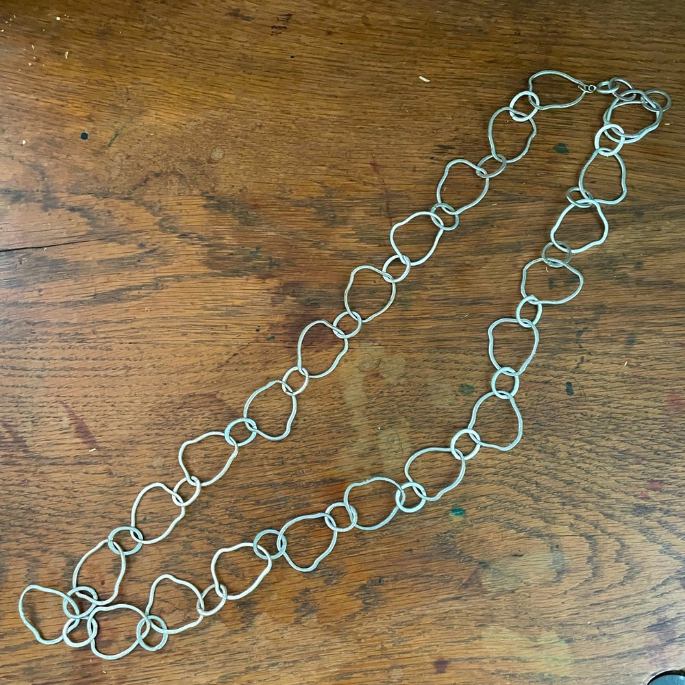 Silver link necklace
